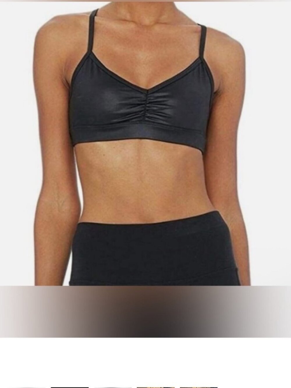 Alo Yoga Sunny Strappy Bra XS Black